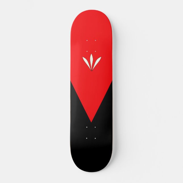 Elegant Black & Red  Triangle Skateboard (Front)
