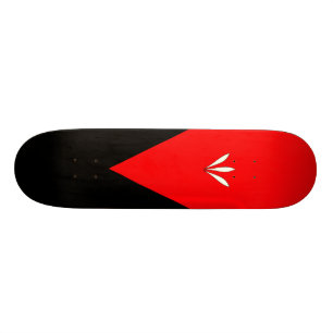 Elegant Black & Red  Triangle Skateboard