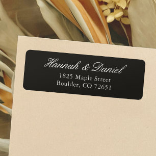 Elegant Black Return Address