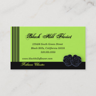 Elegant Black Rose Business Card