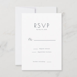 Elegant Black RSVP Card