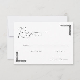 Elegant Black RSVP Card