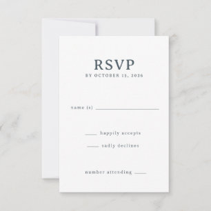Elegant Black RSVP Card