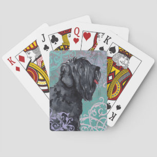 Elegant Black Russian Terrier Playing Cards