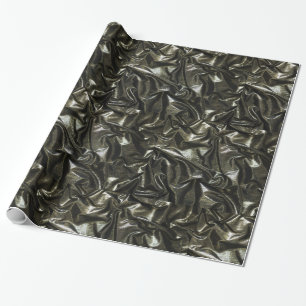 Elegant Black satin wrapping paper