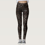 Elegant Black & Silver grey  Bronze Leopard Print Leggings<br><div class="desc">Elegant Black & Silver grey  Bronze Leopard Print</div>