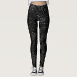 Elegant Black & Silver grey Leopard Print Pattern  Leggings<br><div class="desc">Black and Silver grey Leopard Print Pattern</div>