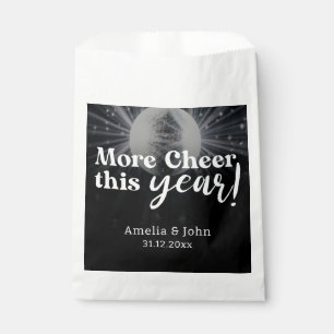 Elegant Black Silver White New Year's Eve Wedding Favour Bags