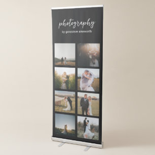 Elegant Black Simple Modern Photography Business Retractable Banner