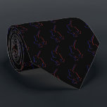 Elegant Black Skateboard Tie<br><div class="desc">This black tie is a perfect blend of classic sophistication and contemporary style. Its traditional black base is complemented with a vibrant neon skateboarder pattern, which adds a playful and edgy twist to its overall appearance. This modern tie is perfect for those who want to showcase their personality and bring...</div>