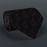 Elegant Black Skateboard Tie<br><div class="desc">This black tie is a perfect blend of classic sophistication and contemporary style. Its traditional black base is complemented with a vibrant neon skateboarder pattern, which adds a playful and edgy twist to its overall appearance. This modern tie is perfect for those who want to showcase their personality and bring...</div>