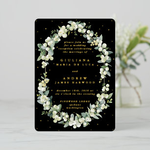 Elegant Black Snowberry+Eucalyptus Reception Only