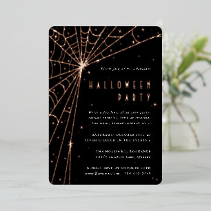 Elegant Black Spider Web Halloween Party