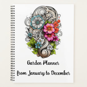 Elegant Black Spiral Garden Plan Planner