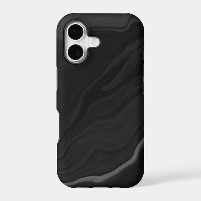 Elegant Black Stone Marble Pattern (Back)