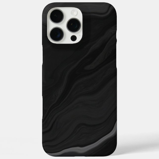 Elegant Black Stone Marble Pattern Case-Mate iPhone Case (Back)