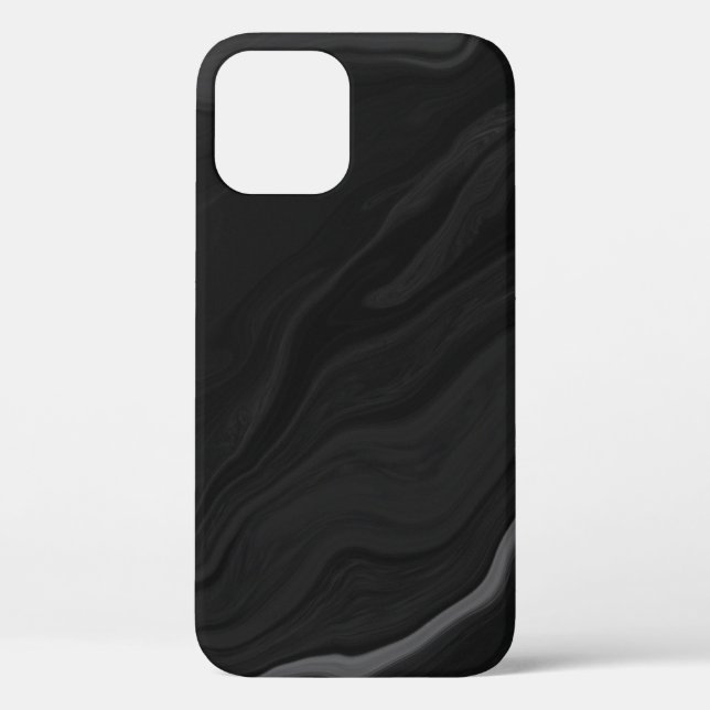 Elegant Black Stone Marble Pattern Case-Mate iPhone Case (Back)