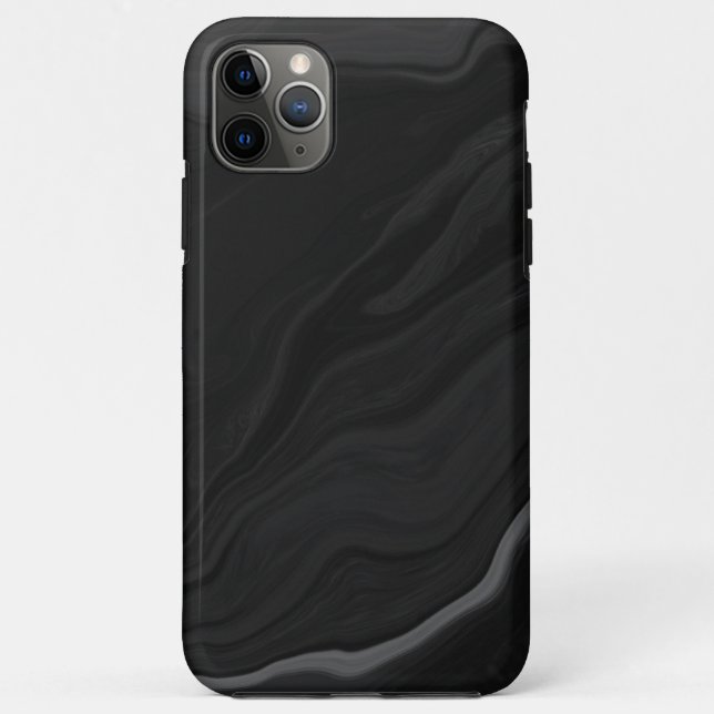 Elegant Black Stone Marble Pattern Case-Mate iPhone Case (Back)