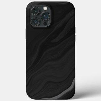 Elegant Black Stone Marble Pattern iPhone 13 Pro Max Case