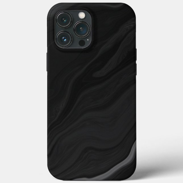 Elegant Black Stone Marble Pattern Case-Mate iPhone Case (Back)