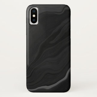 Elegant Black Stone Marble Pattern iPhone X Case