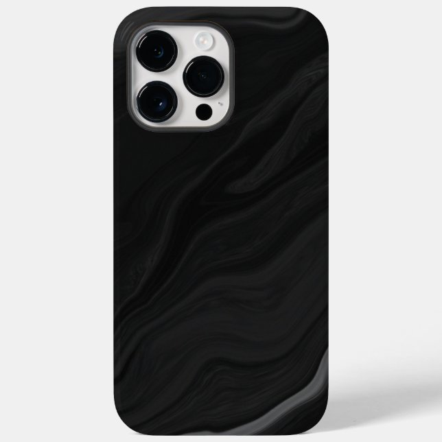 Elegant Black Stone Marble Pattern Case-Mate iPhone Case (Back)