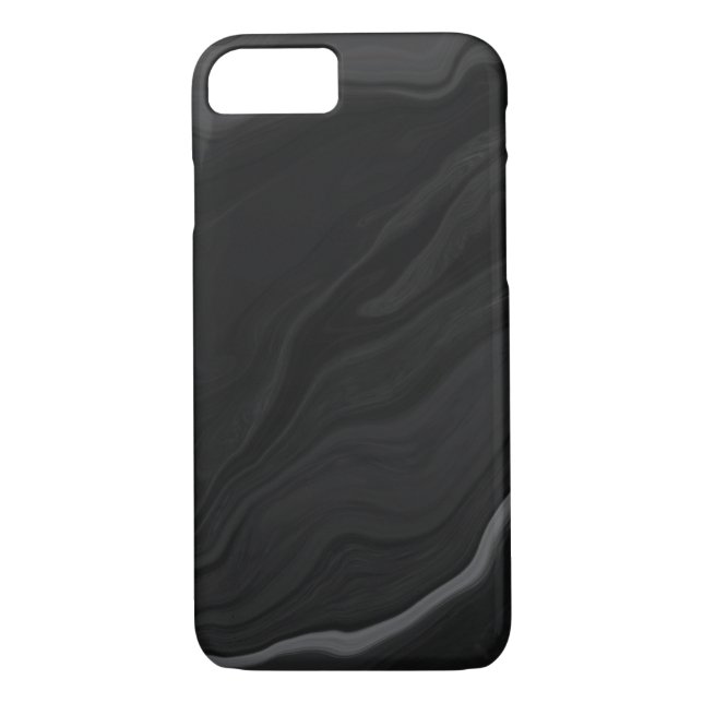 Elegant Black Stone Marble Pattern Case-Mate iPhone Case (Back)