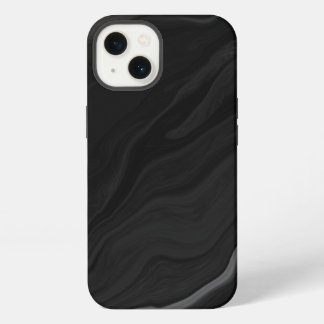 Elegant Black Stone Marble Pattern iPhone 13 Case
