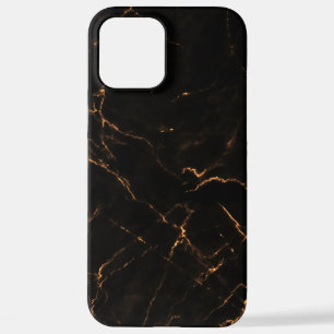 Elegant Black Stone Marble Pattern iPhone 12 Pro Max Case