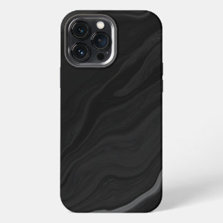 Elegant Black Stone Marble Pattern iPhone 13 Pro Max Case
