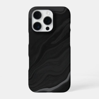 Elegant Black Stone Marble Pattern iPhone 16 Pro Case