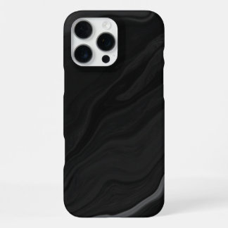 Elegant Black Stone Marble Pattern iPhone 16 Pro Max Case