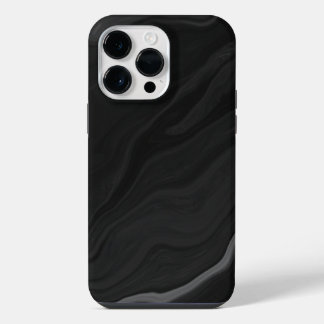 Elegant Black Stone Marble Pattern iPhone 14 Pro Max Case