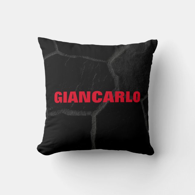 Elegant Black Stone Minimalist Style Professional Cushion (Front)