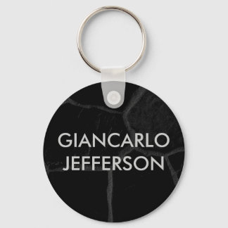 Elegant Black Stone Minimalist Style Professional Key Ring