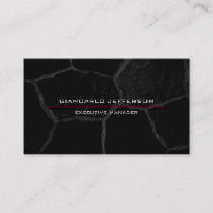 Elegant Black Stone Minimalist Stylish Modern Business Card