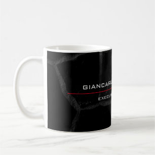 Elegant Black Stone Minimalist Stylish Modern Coffee Mug