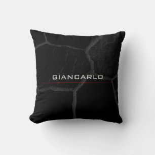 Elegant Black Stone Minimalist Stylish Modern Cushion