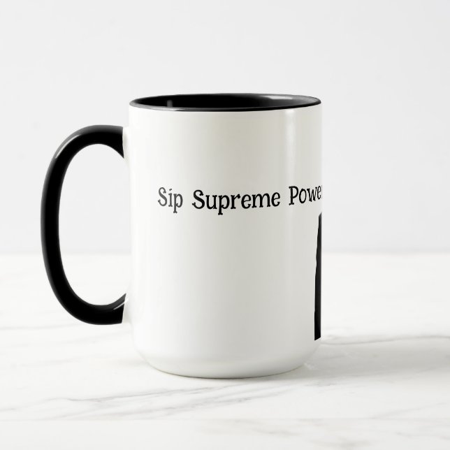 Elegant Black Suit Man Coffee Mug - Stylish Gift f (Left)