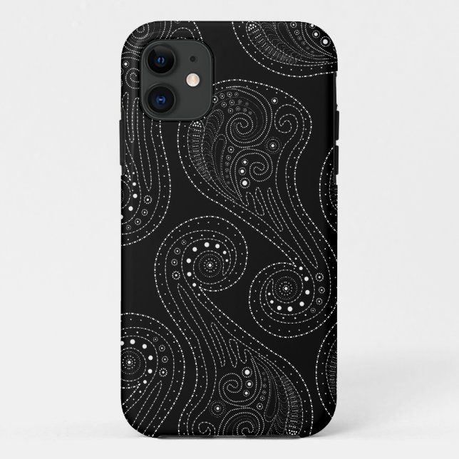 Elegant Black Swirls Case-Mate iPhone Case (Back)