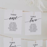 Elegant Black Table Number 1 Seating Chart<br><div class="desc">These elegant black table number 1 seating chart cards are perfect for a simple wedding. The neutral design features a minimalist card decorated with romantic and whimsical typography. The card prints on the front and back (double-sided).</div>