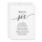 Elegant Black Table Number 6 Seating Chart