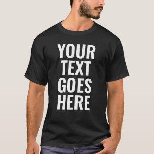Elegant Black Template Mens Best Modern Large Font T-Shirt