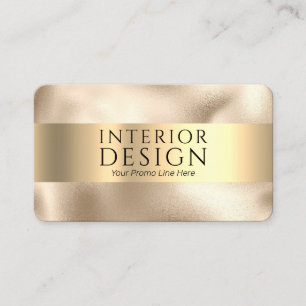 Elegant Black Text Gold-on-Gold Design Business Card