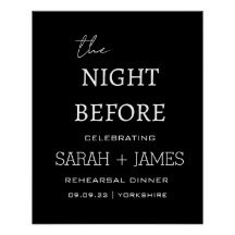 Elegant Black The Night Before Rehearsal Dinner