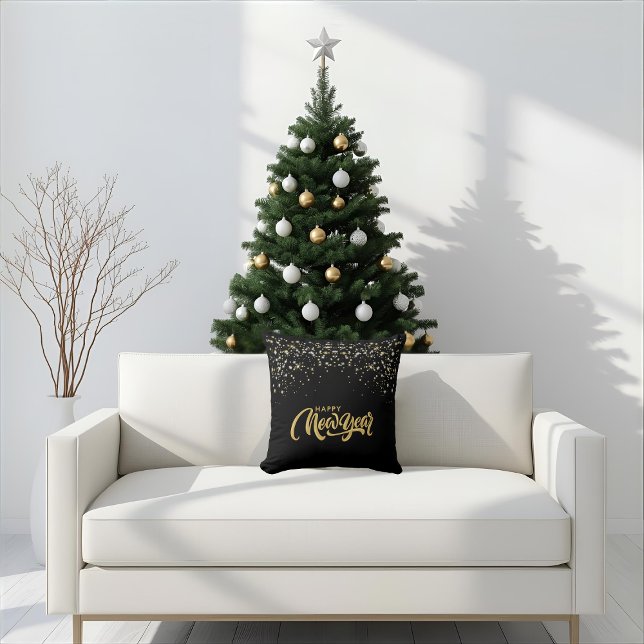 Elegant Black Throw Pillow (Creator Uploaded)