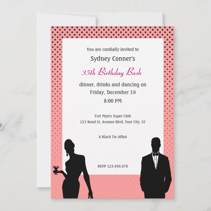 how to say black tie on invitation