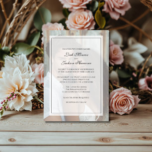 Elegant Black Tie Photo Wedding Invitation