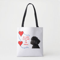 Elegant Black Toy Poodle💕🐾Tote Bag