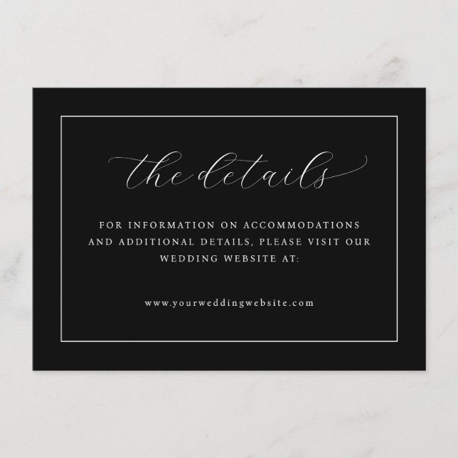 Elegant Black Typographic Enclosure Card (Front)